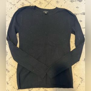 Womens black crew neck sweater.
